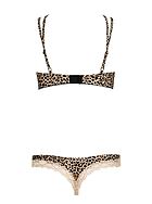 Leopard print lingerie set, 2 pcs